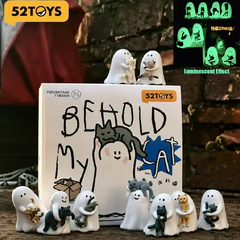 🔥Last Day 50% OFF🔥 52TOYS Ghody Behold My Cat Series Mini Figures Blind Box Mystery Box Fun Office Desktop Decorations Collectible